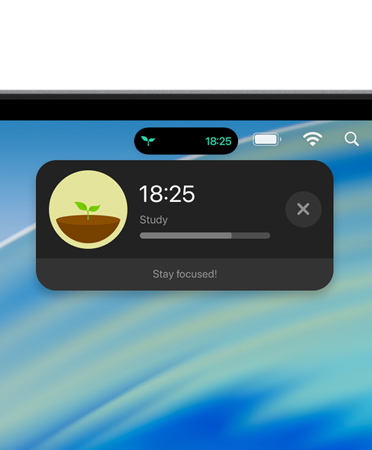 Top of Mac device screen showing the menu bar with an expanded Live Activity for Uber Eats