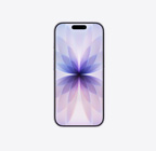 iPhone 17, front exterior, Lavender colour, Dynamic Island centred at top