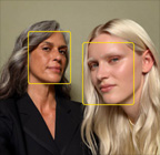 Center Stage for photos feature in use highlighting the faces of people