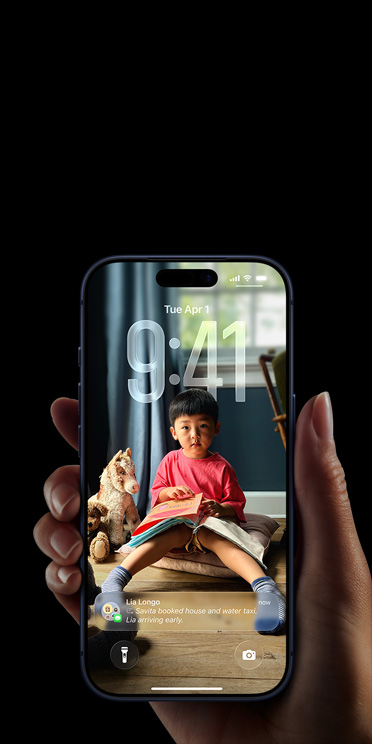 iPhone-display, all-screendesign met iOS 26 Liquid Glass